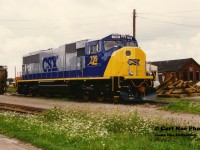 Brand new CSXT SD70MAC 709 is viewed awaiting its first trip westbound to Detroit at CP’s Quebec Street yard after being built at the iconic GMDD facility in London, Ontario. 