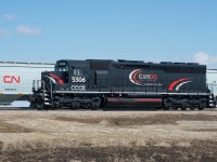 CCGX 5306 is a former ATSF SD45 turned SD40M-2.  One can only wonder how many fast freights and heavy drags this units has handled across the American west. But like many road road units from yesteryear, 5306 is now just a plant switcher at Cargill's Clavet Saskatchewan facility. 