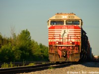 A rare visitor to Canada, assigned to the Buffalo yard for a couple months, a few days after this photo was taken on the Canadian side of the border this unit would take off for elsewhere in the NS system. Photographed at last light, the C93 crew are finishing their set off in the Fort Erie yard before running around their train as the sun sets for the day.

