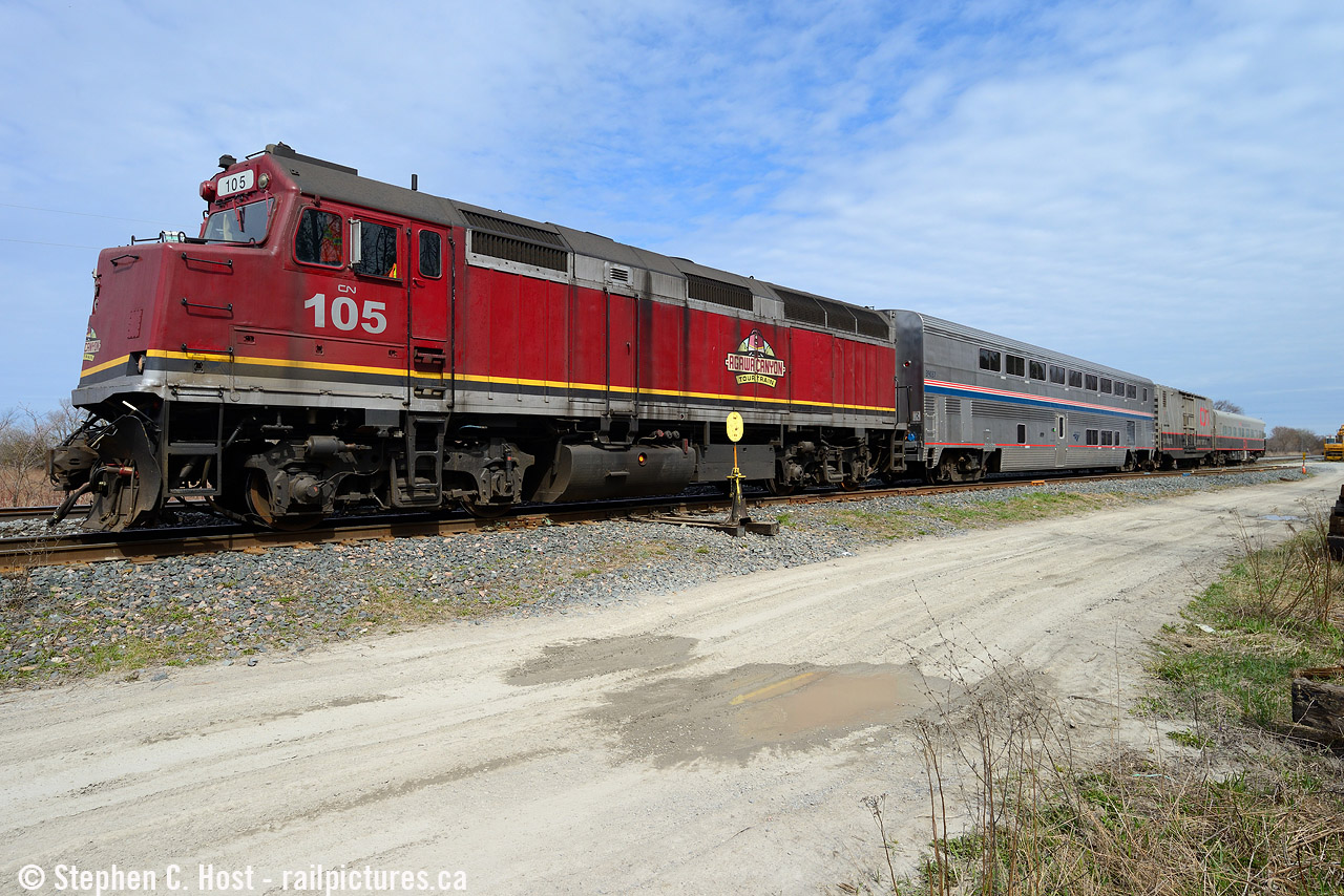 That time the Algoma Central Tour Train... kind of came to us, with a unique, once in a lifetime lashup with an Amtrak superliner for crew accommodations. These F40's are rarely used for anything other than to provide HEP to coaches - I wonder if they'll be sold with the rest of the ACR equipment when Watco takes over from CN.