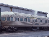 <br>
<br>
  Budd 1949 built sleeper-buffet lounge -observation ex CPR Seaview; exx NYC 10560 Babbling Brook is Cartier #847 and 'named' Casse. 
<br>
<br>
  Possibly the 847 was assigned to incident investigation: Casse = damage, loss, breakage. 
<br>
<br>
 And may explain why 847 was in 'ready' mode that 1981 day.
<br>
<br>
  At Port Cartier, June 7, 1981 Kodachrome by S.Danko
   <br>
<br>
     <a href="http://www.railpictures.ca/?attachment_id=  44744">  Brook series history  </a>
<br>
<br>
     <a href="http://www.railpictures.ca/?attachment_id=  46737">   B B at  TMC  </a>
<br>
<br>
  sdfourty