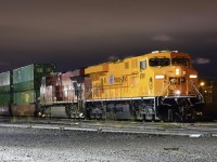 2021/11/18 CP 8781 leading CP 143-17, CP 8793 trailing, working at CP Lambton Yard. You can barely see CN tower in the background.