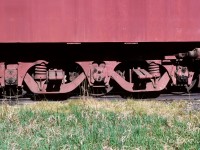 Possibly, this photo will give some light to Jacob's comment on truck bearings. This a converted baggage car in work train service, parked in the Redwater siding. You can see the equipment gets a lot of love. Every bearing is different. SKF on the left, Timken in the middle and Hyatt on the right. Also, when I zoom in on the original photo, the Timken is made in England and the Hyatt in Canada. A couple of weeks later, converted baggage car 70781 was parked in the siding. It had 2 Hyatt's left and centre, with a freight roller bearing on the right. Sure looked like a freight bearing with the rounded corner triangle and 3 bolts within (instead of the covers with names as seen in the photo above). Seems with these older cars, if it fits, put it on and she's good to go. :-)