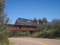 September 21st, 2021 @ 14:58 at Little Forks Road, A407 is down to 172 axles after setting off a car at Springhill Jct. BCOL 4648 and CN 8845.