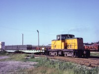 I lived in Sydney from 1979 to 1984. Sydney Steel was still going fairly strong at that point, mainly producing rails for CN. There were roads around the plant that occasionally allowed you a glimpse of a switcher outside the plant working the interchange. I'm not 100% certain but I think Sysco interchanged with Devco, not with CN directly, and Devco took the CN traffic the 1/4 mile or so to the CN yard. 

#8 was a GE 80 tonner. It was built for DOSCO in 1958 and worked its entire life in this plant. It was likely scrapped on site after the mill shut down in 2001, if not before that. 