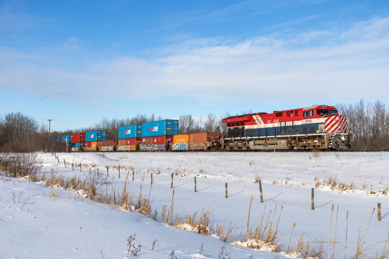 Z 11251 17 works upgrade through Uncas with the BC Rail Heritage unit