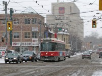 December in Toronto means snowy streetcar shots: TTC CLRV 4161 operates on the Rt.505 Dundas, paused at the light westbound on Dundas Street East at Church Street. This stretch of Dundas east of Yonge gets progressively sketchier the further east you go (notably around Jarvis and Sherbourne). That Comfort Suites Hotel in the background at Dundas and Jarvis would eventually get the wrecking ball a few years later, and TTC 4161 would soldier on until retirement in March 2018.