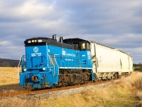 2021.12.17 GMTX 333 leading the last southbound Orangeville-Brampton Railway train through Mile 31 Owen Sound Sub in Alton.