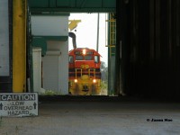 GEXR train 581 works the farming town of Hensall, Ontario with GEXR 2073 and RLK 4095 on the Exeter Spur during a sunny Saturday morning.