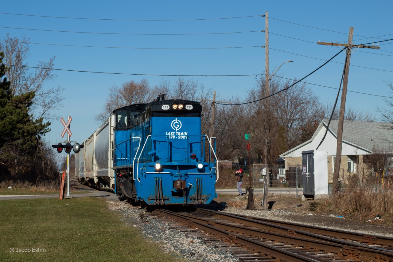 GMTX 333 passing over Alpha Mills Road for one final time.