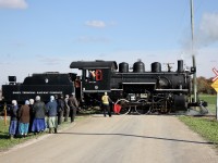 It has been a long time since I have crossed paths with ETR steam engine 9, too long if you ask me. For a few years it seemed I was chasing it all around southern Ontario. An autumn trip up to St. Jacob's would net a scene I wanted to catch for a while in Amish country, as a group of Amish residents gathered at a crossing to watch the passage of #9. It to me creates a scene that looks like an image taken generations ago. My trips to Amish areas in Pennsylvania and Ohio years ago have netted similar images. Funny even plane spotting at Buffalo airport a few years ago created a similar image. The Waterloo Central is definitely a tourist railroad worth a visit, and today they have even more unique units than years ago.