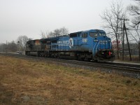 It now seems hard to believe that at one time five railways competed for Niagara Frontier-Michigan/midwest U.S. traffic through southern Ontario over multiple routes. Former Conrail C40-8W 8373 trails C40-9W 9554 in what truly is a "going away photo" of the last NS 328 (as this is posted, 15 years ago today). 