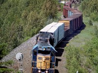 Southbound ONR 1735 and 1731 make for a nice image snaking along just before the rock cut near Boston Creek. This is a nice location for shooting; but beware of bug season. It can be brutal.