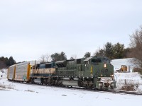 2022.01.19 CP 7020 leading CP 2T49-19, BNSF 9572 trailing, at Palgrave South.