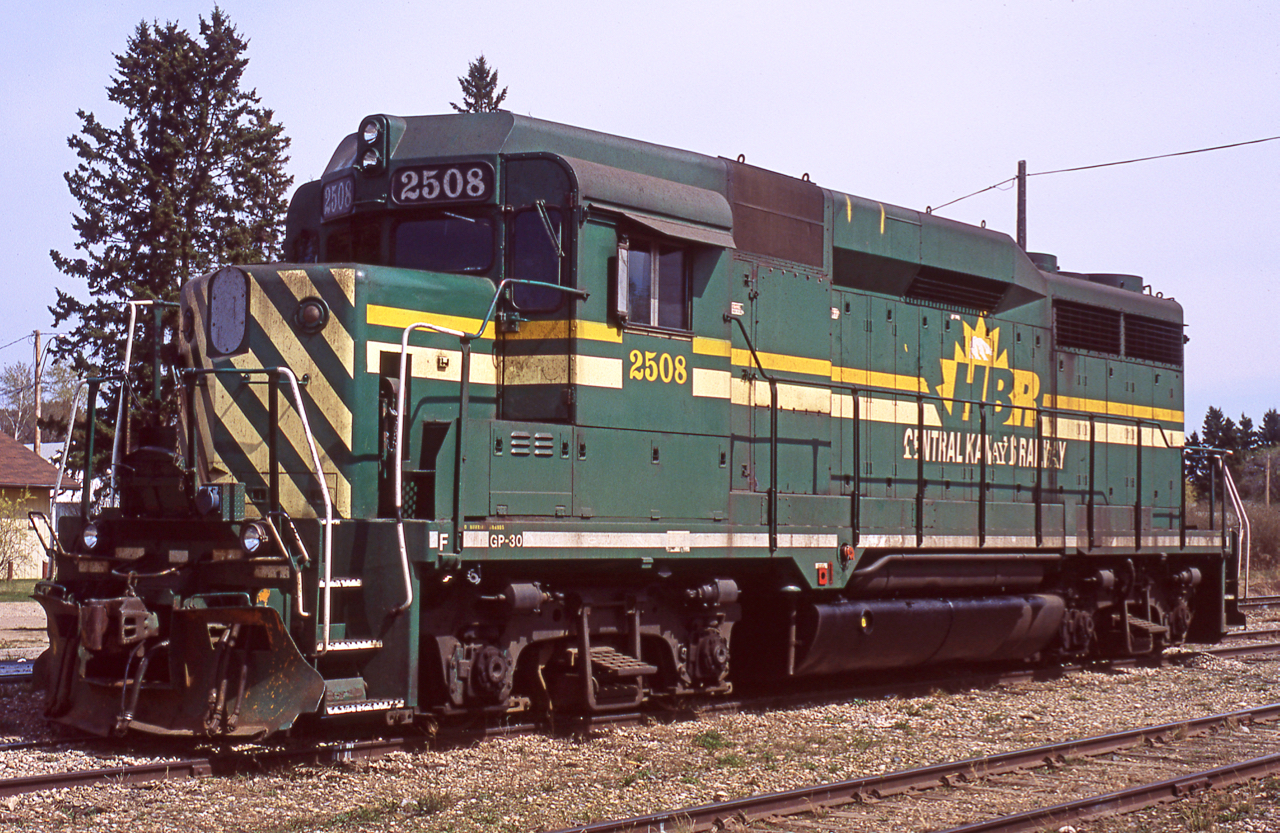 Carlton Trail Railway GP30 #2508 is seen here in the small yard in Shellbrook Saskatchewan. All of this track has since been removed and the CTRW's operation between Speers and Meadow Lake is just history now. Speaking of history, the 2508 was built in 1962 as DRGW 3001.