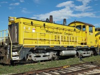 Weyerhaeuser SW9 # 310 (ex UP 1845) is seen sitting at Alberta Railway Museum.  Information onit's current owner and status was not available.  The museum is probably holding it for a third party.