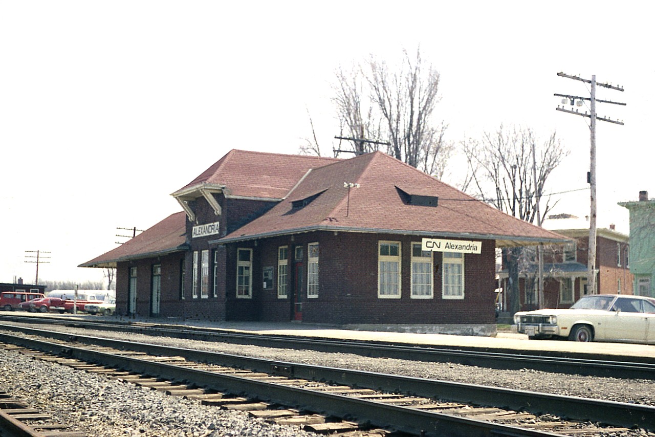 Now a VIA station and VIA subdivision, the old brick structure in 1994 became a Designated Heritage Railway station. The building is located on McDougald St in the north part of town. Constructed in 1916-1917, it was one of the very few stations to go up in Canada during the First World War.
