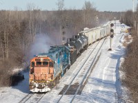 CN L518 heads back towards Belleville with the GTW GP38-2 leading this time. After a long and hard days work, they’re finally headed back but only doing 25 mph, since they have problems with the SBU.
