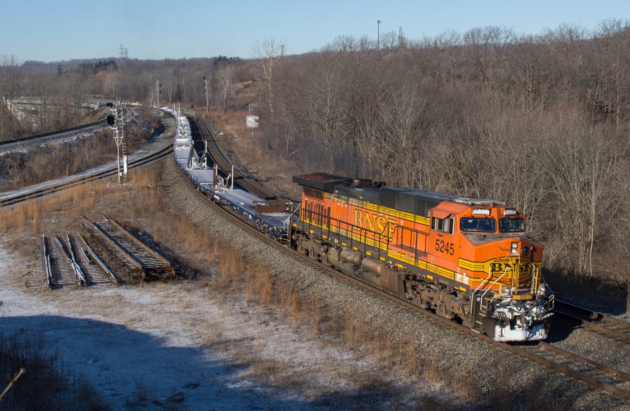 CN 388 slowly approaches Bayview Junction behind BNSF 5245.