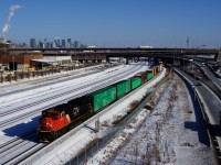 The highest numbered CN 8000 leads CN 305 towards Turcot Ouest.