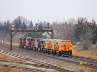 2022.01.01 QNSL 436, QNSL 431 and QNSL 438 trailing on CN A42231 01, returning to their train after dropped all intermodal traffic in Malport Yard.