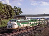 GO 903 is eastbound leaving Bayview Junction, Ontario on July 23, 1980.