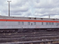 <br>
<br>
   Prior to the CPR's 1954 Budd built Park cars, the solarium cars graced the tail end of many CPR passenger trains.
<br>
<br>
   The NSC 1931 built CPR buffet-parlor-solarium-lounge  ANTIGUA  is CP Rail #63 Track Geometry Car. (ex work car #411255, 1971) 
<br>
<br>
   As far as I can determine car 63 is now in traditional CP maroon livery and continues to serve as  Track Recording Car 63
<br>
<br>
   TRC 63 at CP Rail Agincourt, October 8, 1979 Kodachrome by S.Danko
<br>
<br>
   Notable:
<br>
<br>
   A search for sisters of ANTIGUA reveals as of 1960 CPR rostered a buffet-solarium-parlor car 'TRINIDAD' with 16 Parlor, 16 Observation, 6 Solarium seats ( per Patrick Doran's CPR book). 
<br>
<br>
     <a href="http://www.railpictures.ca/?attachment_id=  40673 ">  right side car 63  </a>
<br>
<br>
