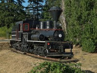Built by Lima in 1911  for Bloedel Stuart and Welch Class "B" 40 ton 2-truck Shay #1 sits at the entrance of the BC Forestry Discovery Centre