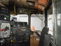 A rare opportunity to take a look at the Control Stand of an old GMD-1 built-in London Ontario. This particular unit spent its entire life within the CN roster until its retirement in early 2021 when it was then donated to the Waterloo Central Railway. 
(Taken by an Active WCR Volunteer, wearing all required PPE) 