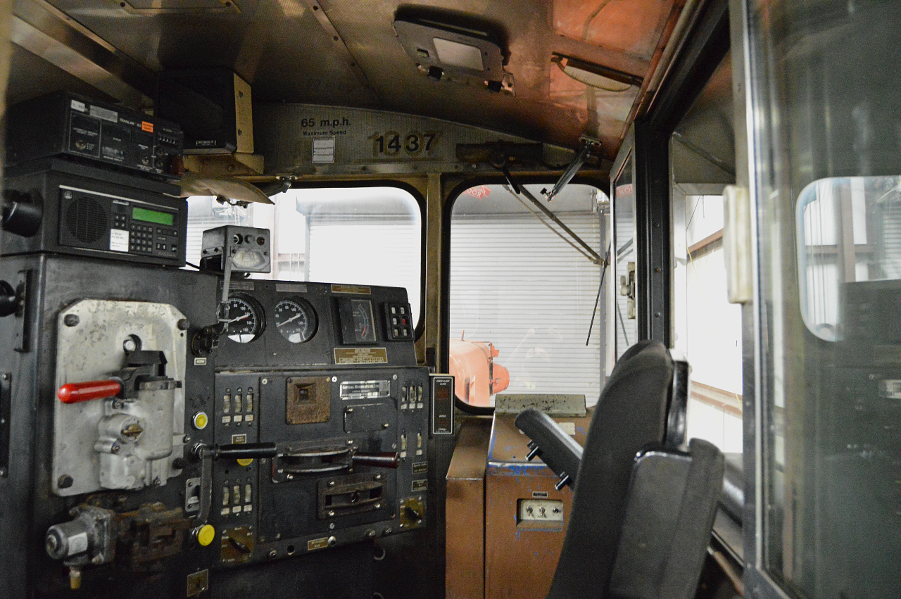 A rare opportunity to take a look at the Control Stand of an old GMD-1 built-in London Ontario. This particular unit spent its entire life within the CN roster until its retirement in early 2021 when it was then donated to the Waterloo Central Railway. 
(Taken by an Active WCR Volunteer, wearing all required PPE)