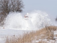 Heavy winds and snow over the last few days resulted in heavy drifting in Southern Ontario.  The Ontario Southland Railway had to call upon their plow today to clear the line from Ingersoll to St. Thomas.  They also cleared Salford to Tilsonburg this morning but I didn't make it there in time for the morning.  