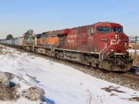 A photo worthy CP 650 considering the older paint schemes and older GE's in the consist. It is nice to see CSX still has a few Dash-8's on its active roster, definitely getting hard to find them. The colourful consist is seen just east of Meadowvale GO station.