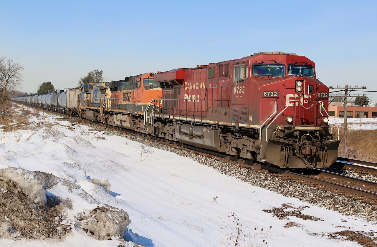 A photo worthy CP 650 considering the older paint schemes and older GE's in the consist. It is nice to see CSX still has a few Dash-8's on its active roster, definitely getting hard to find them. The colourful consist is seen just east of Meadowvale GO station.