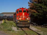 On a gorgeous late summer evening, an afternoon belt pack job shoves their way into Hamilton's Industrial Sector J, heading to one of many industries located in the area. I don't recall exactly where they were going or what job it was, but this scene quickly caught my eye. Quite a lunch spot huh? 