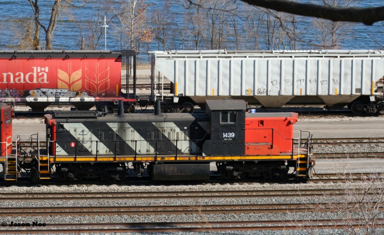 When you are hunting endangered species, it makes sense that you have to go on a bit of a safari, however even the west end of CN’s Hamilton yard is a stretch as the majority of it has been re-claimed by Mother Nature. Thankfully due to some lucking timing and ridiculous persistence, it allows for this view of the 0:800 Yard Job seen returning to the yard office with CN GMD-1 1439 and GP38-2(W) 4770. This would be the last CN GMD-1 to ever actively work Stuart Street Yard in Hamilton before the entire roster was retired from CN during 2021.