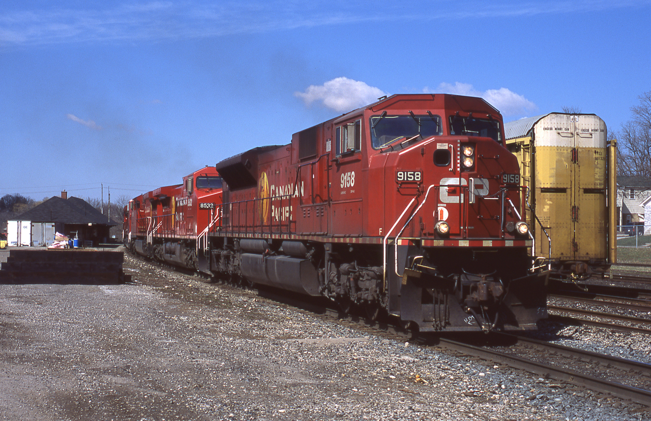 CP 234 prepares to work Galt as it passes the old station which has had many many photos taken of it and from it over the years.  Up front is SD90/43MAC 9158, I remember being a tad annoyed it wasn't one digit higher (the United Way unit) but time has more than healed that wound.