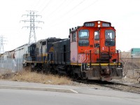 National Steel Car was building new ore cars for the "DMIR" (CN) at the time, so I went to the north end to try and get a photo of them.  Successfully finding and photographing some in CN's Parkdale Yard, I also came across this SOR job at Beach Road while driving around.  Not the most inspiring weather or locale for a photo, but looking back now I wish I had made more of an effort to photograph the SOR.  Such is life... don't take the current railroad scene for granted!  