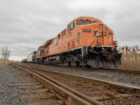 After spending almost 7 hours from London to Windsor due to hot wheel problems and having to save a train due to lost fuel, CP 141 does a crew change in Walkerville with CP 8781 taking the lead. The crew was very friendly, giving me a chance to get this shot of the engine! Enjoy