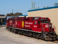 CP T17 is nearly finished all of their work in Area H as they run light power back to another lead (and the rest of their train). After spending 3 hours working Battenfeld, Brenntag, and Polytainers, T17 treats us to the unobstructed shot of CP 3004, an uncommon GP38AC. CPs GP38AC fleet is dwindling as more and more units get put into storage or are outright retired so this was a nice find. On top of that, 3004 is usually covered in oil. I'll pass a "thank you" to the people who clean it time and time again. Happy Birthday to me :)