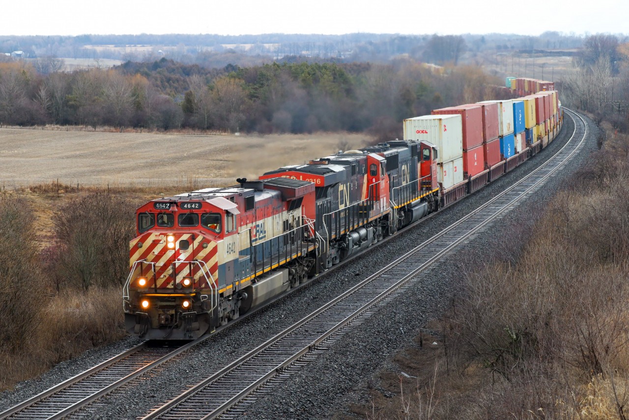 2022.03.26 BCOL 4642 leading CN Q14931 26, at Newtonville.