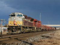 It seems most days I’m cursing 236, ex 246, like yesterday coming too late with six PRLX units. But that’s just the nature of the hobby. Today I wasn’t cursing 236 with heritage SD70ACU 7018 charging westbound at Meadowvale under some decent lighting. You win some, you loose some. 