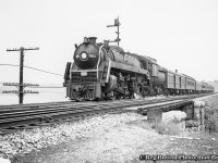 6062 approaches Bayview Junction departing Hamilton with an eastbound passenger train.