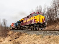 Wisconsin Central Heritage unit CN 3069 leads the  Z120 through Truro heading east to CN’s Rockingham yard in Halifax with help from GECX 2037,CN 9454 and mid train CN 3067