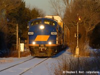Just west of the Woodstock diamond at CNR Carew is this ancient signal used to govern eastward movements toward the CNR crossing. This signal is one of the older types out there, and you can see similar ones on the former CNR Cayuga subdivision near the CPR Diamond (where CPR would have been junior) such as <a href=http://www.railpictures.ca/?attachment_id=41951 target=_blank>This one from April 2020. </a>Pictured in OSRs Glory years is three FP9As hauling autoracks for CAMI automotive. Very soon CAMI will go dark as they will stop production to re-tool to build Brightdrop Electric delivery vehicles for the likes of Amazon, UPS, Fedex, etc. However, as I post this OSR should be out hauling frames for Formet to Beachville, win some, lose some right? However the frames are supposed to be temporary while CN has issues on the Talbot sub.