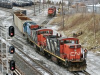 We knew the end of the GMD-1’s would come one day, just hoped it would not be so soon. Definitely have to be thankful they lasted as long as they did. I’m sure most crews do not share the railfans views as I always here’d they were very cramped inside. While it’s sad to see the end of an iconic Canadian locomotive, at least I only have to go as far as St. Jacobs to spend time with one. This day the excitement level was high on arrival at Hamilton yard, not only was there a pair of GMD1’s assigned to the yard but a GTW unit as well. The trio put on a good show in the yard this day and was probably one of my last shots of these old “prairie wanderers” in action. Thanks for the memories and the great photos!