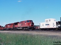 Here, CP train 440 departs the Cartier station southbound with CP 9301 and 5958 after a fresh crew had boarded. CP 9301 was a large SD90MAC-H, which was part of a group of four built by GMD in 1998 and delivered to the railway in the beaver scheme. The original order of this model was for 20, however it decreased to only four after problems and reliability issues began to persist the model. This continued unfortunately through their entire careers. In the end, a failed main generator had sidelined 9301 and it was retired in November 2008 eventually being sold to RB Recycling in December 2010 after sitting stored unserviceable in St. Luc yard. According to reports, 9301 was scrapped in 2011 and became the last of the model to exist prior to being cut-up after its relatively short life.
