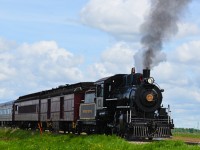 After completing the 10 Year boiler inspection started during the Covid Lockdowns, WCR #9 is seen making its first revenue trip in over 2 years! With almost 2 full train loads, #9 is seen completing 1 of 4 run-pasts of the day with the passengers and their cameras watching from a country road. Thank you to all the volunteers who put countless hours into re-assembling #9. 