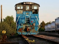 The last of the days rays of light accentuates the rapidly spreading rust on the pilot of GMTX MP15 333. It has been over half a year since she turned a wheel but remains to this day in Streetsville yard, it’s only purpose is an occasional stop block for CP H24’s cars. The only story I have heard on it’s future is it will be interchanged with Union Pacific somewhere, but first someone has to convince CP to release it as the railroad reportedly doesn’t want to pay for its shipping. I would love to know if this is the real story. The way things are going along the old Owen Sound subdivision these days the unit may very well outlive the majority of the line it last work on. 