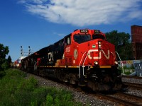 CN 120 has CN 3202, CN 3251 & CN 2885 as it heads east on the South Track of CN's Montreal Sub.