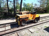 This unit is part of the Charles Matthews collection at the Simcoe County Museum. It is a modified Ditch Witch and was used to move their equipment around.